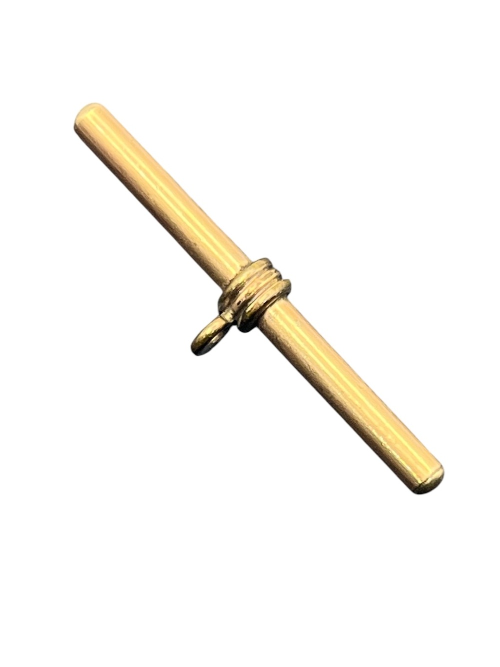 Victorian Albert t bar for pocket watch chain gold tone pendant vintage